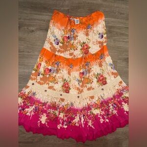 Floral Maxi Skirt - Multicolor